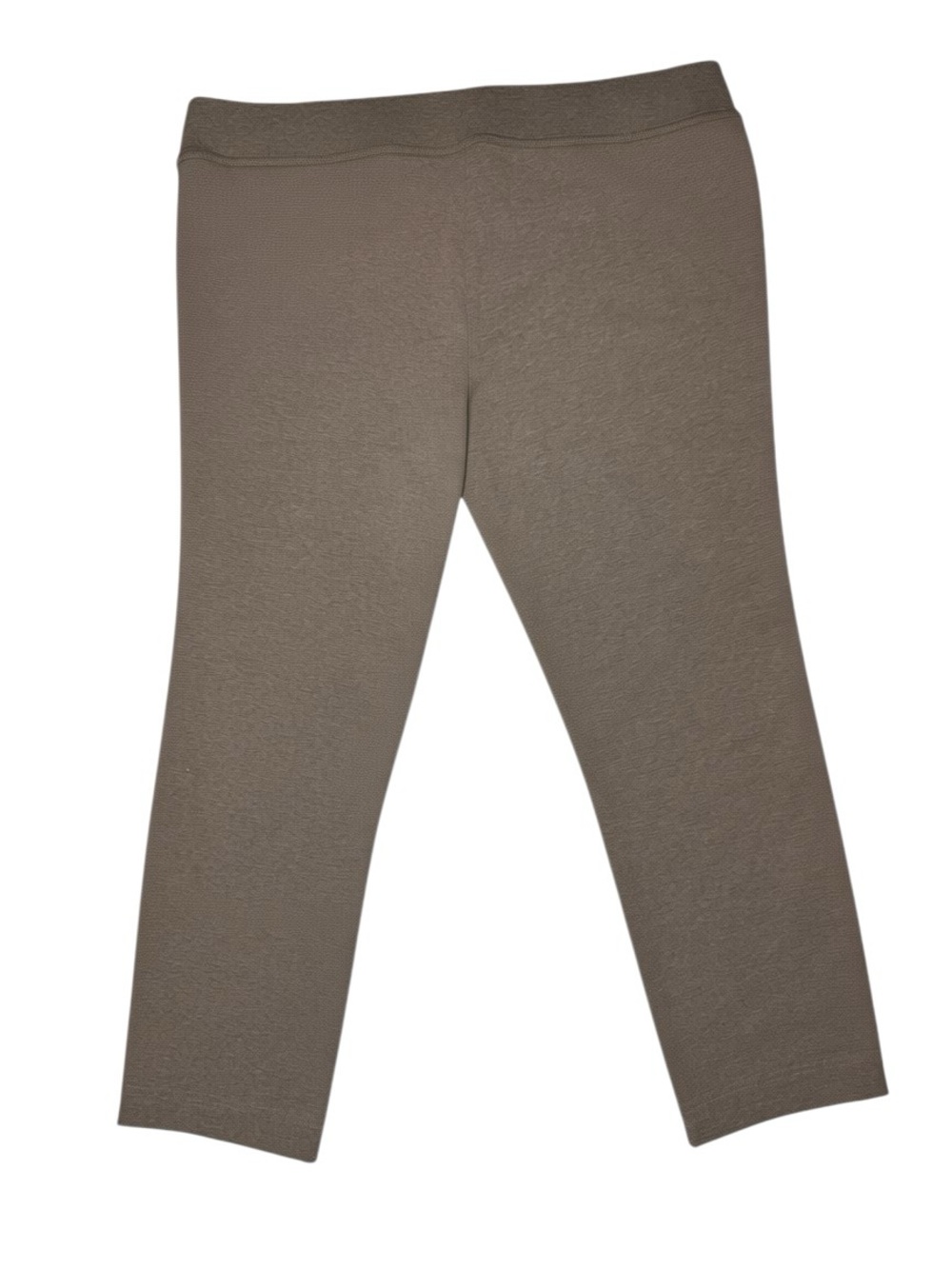 Lands’ End Starfish Slim Leg Pants Taupe Oatmeal Pull On Stretch Knit XL Petite